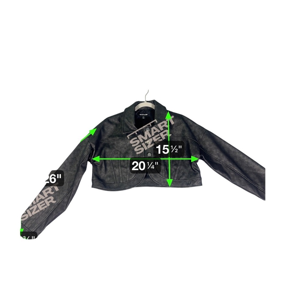 PrettyLittleThing‎ Cropped Faux Leather Jacket Black S – NWT - Picture 8 of 10